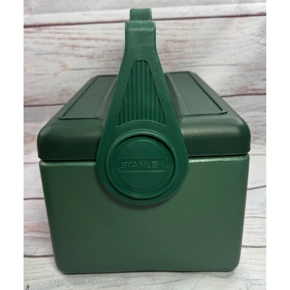 Vintage Stanley Aladdin Cooler Green Insulated Divided Lunch Box USA